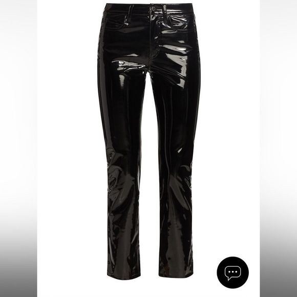 Simon Miller wide leg patent faux leather zip up pants - Picture 7 of 15